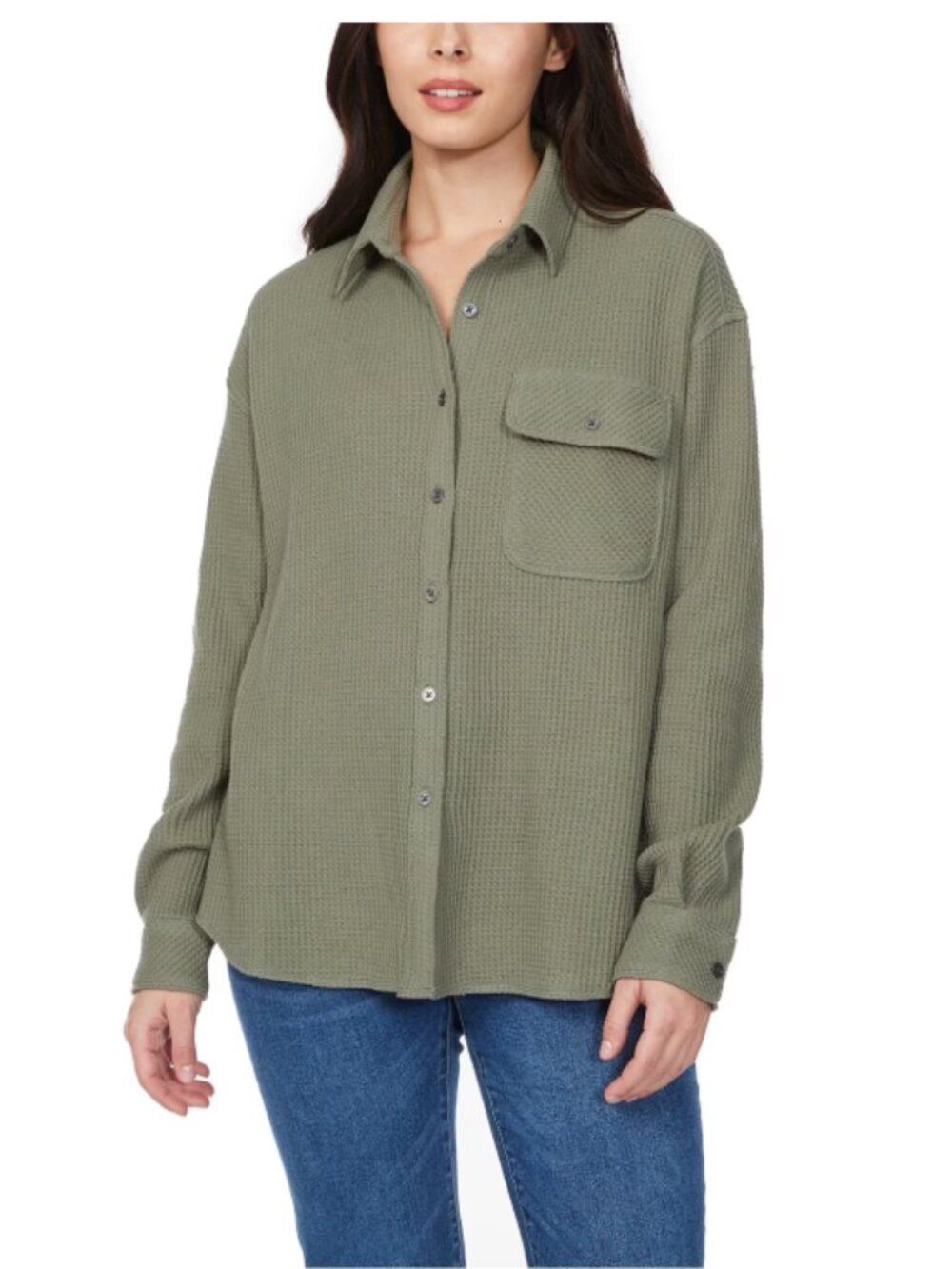 Buffalo Women's Waffle Button-Down Top